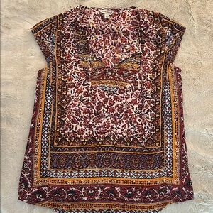 Lucky Brand Cap Sleeve Blouse